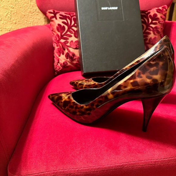 Saint Laurent Brown Leopard Heels - Picture 13 of 13